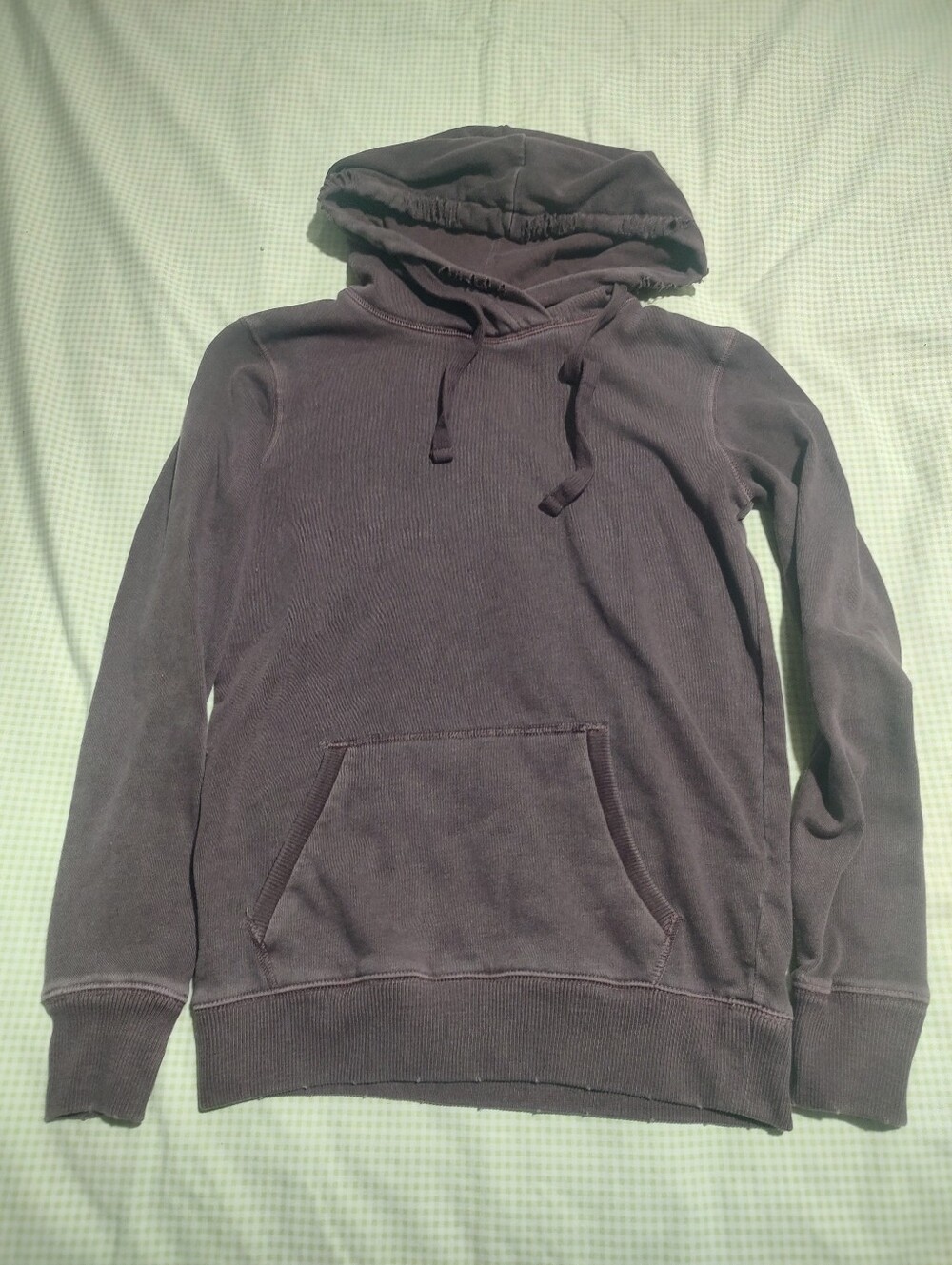 Aeropostale Men's Dark Gray Hooded Pullover Sweatshirt